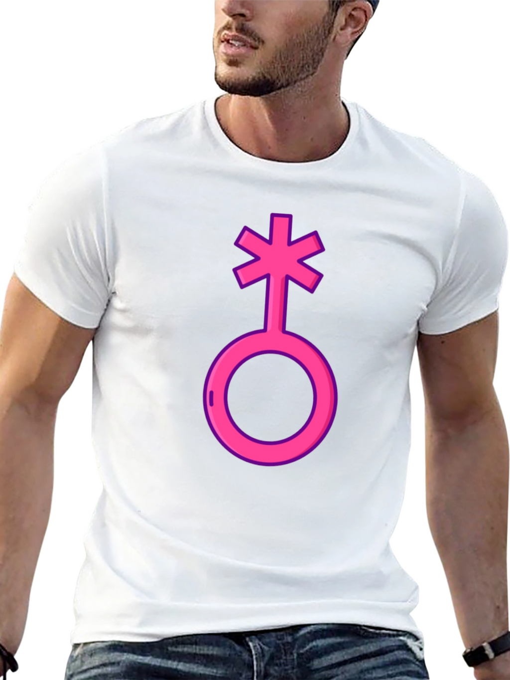 Genderqueer Symbol T-Shirt - Black