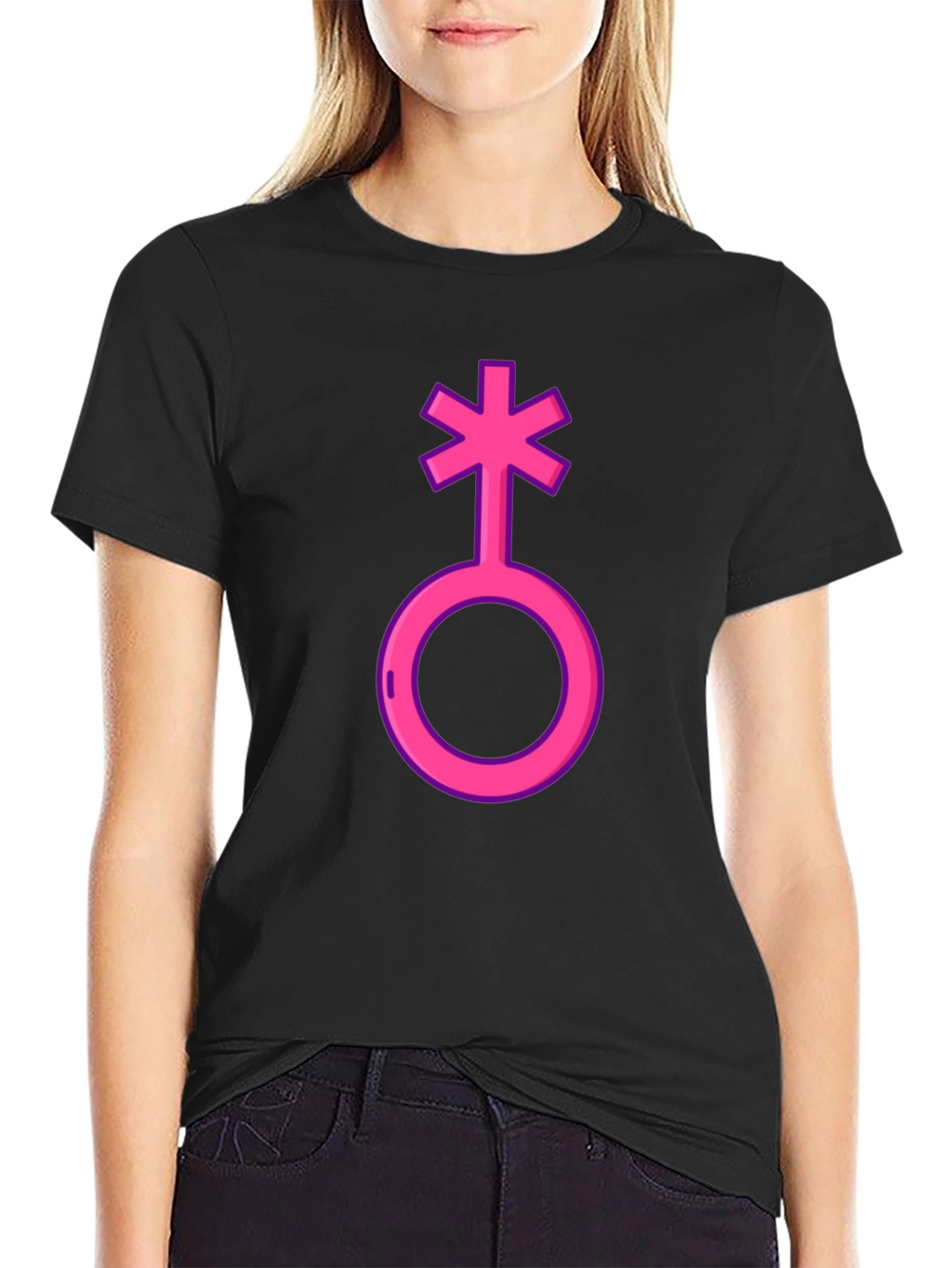 Genderqueer Symbol T-Shirt - Black