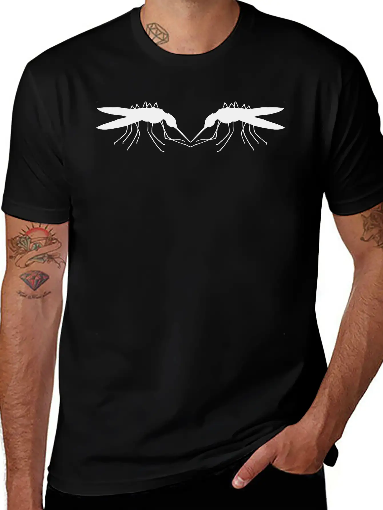 2 Bloodsucker Friends Team Couple Silhouette Mosqu Breathable Graphic T-Shirt – Perfect For Casual Days