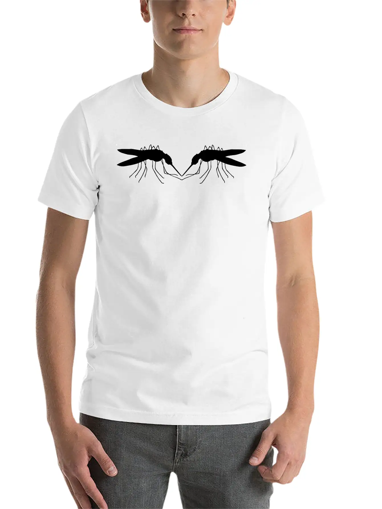 2 Bloodsucker Friends Team Couple Silhouette Mosqu Breathable Graphic T-Shirt – Perfect For Casual Days