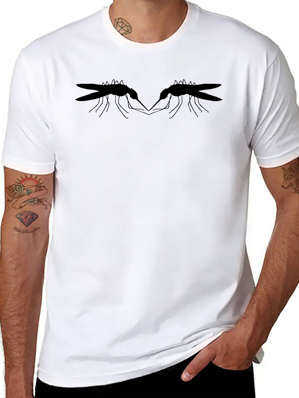 2 Bloodsucker Friends Team Couple Silhouette Mosqu Breathable Graphic T-Shirt – Perfect For Casual Days