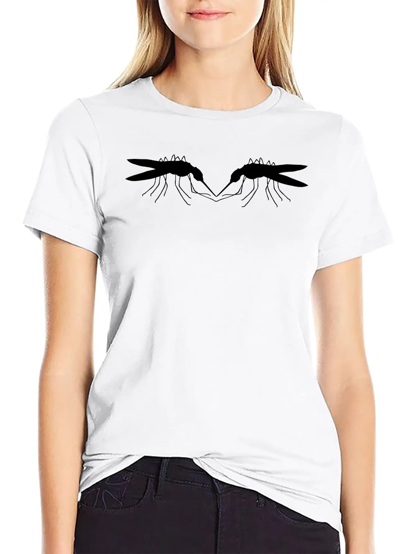 2 Bloodsucker Friends Team Couple Silhouette Mosqu Breathable Graphic T-Shirt – Perfect For Casual Days