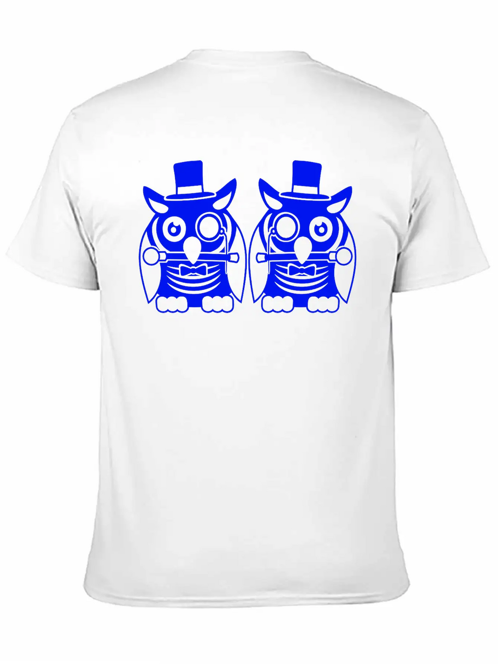 2 Owls Top Hat Monocle Glasses Rich Two Men Team Unisex Casual T-Shirt – Clean Design For Daily Comfort