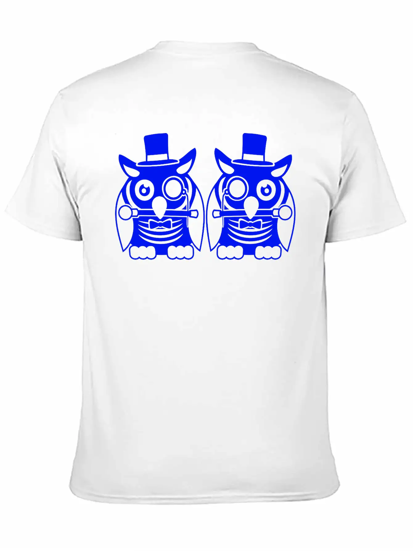 2 Owls Top Hat Monocle Glasses Rich Two Men Team Unisex Casual T-Shirt – Clean Design For Daily Comfort