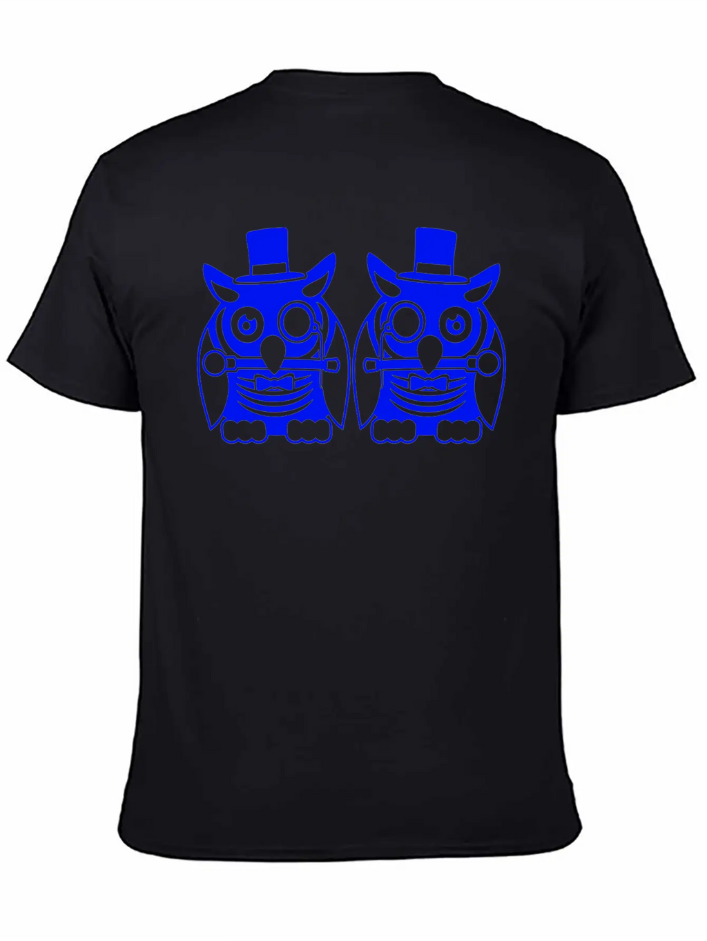2 Owls Top Hat Monocle Glasses Rich Two Men Team Unisex Casual T-Shirt – Clean Design For Daily Comfort