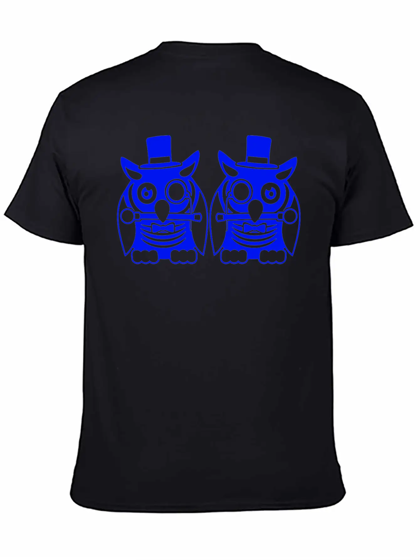 2 Owls Top Hat Monocle Glasses Rich Two Men Team Unisex Casual T-Shirt – Clean Design For Daily Comfort