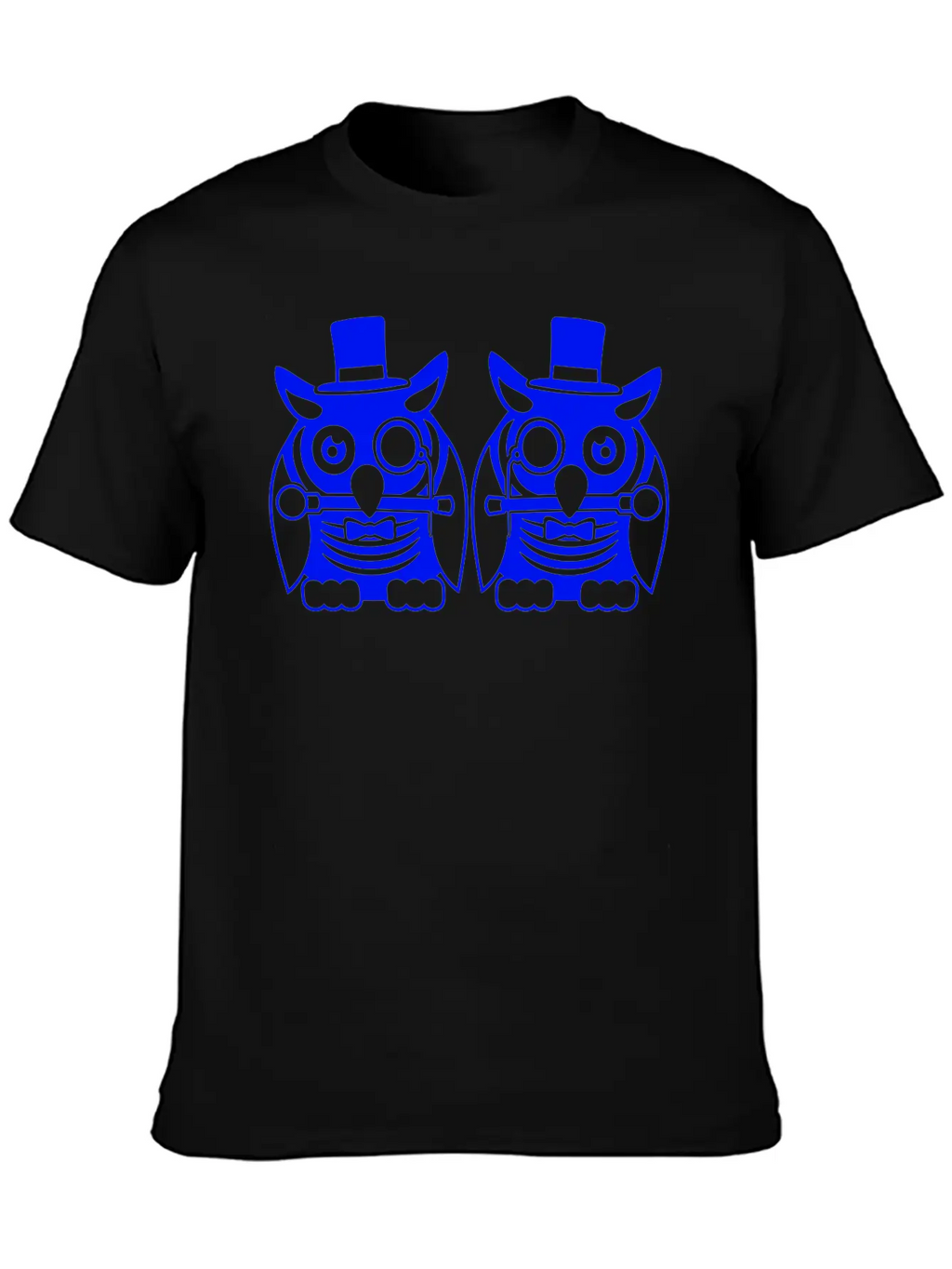 2 Owls Top Hat Monocle Glasses Rich Two Men Team Unisex Casual T-Shirt – Clean Design For Daily Comfort