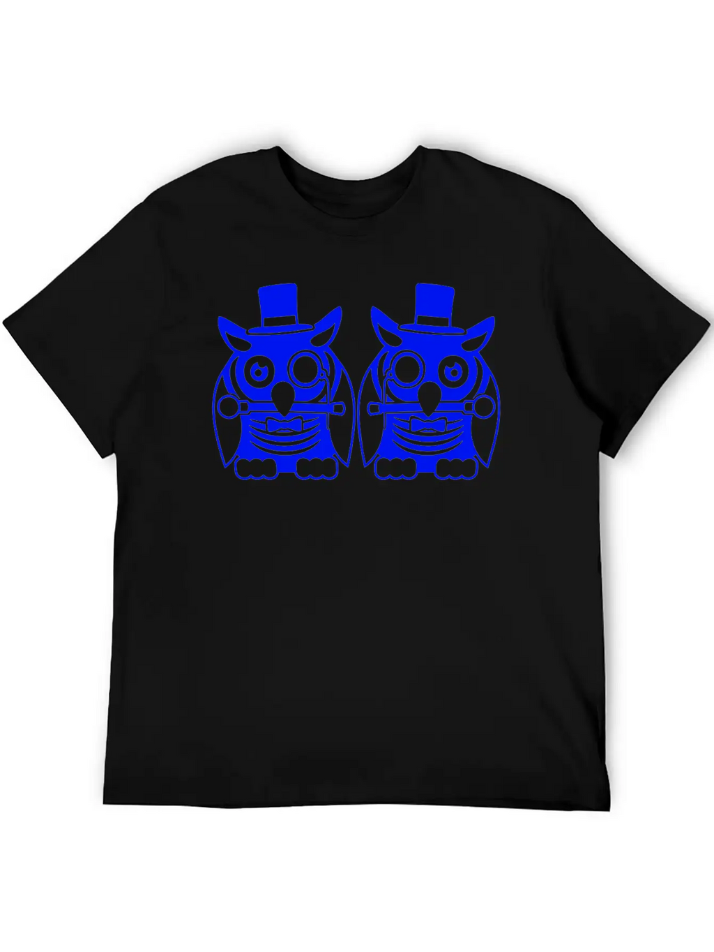 2 Owls Top Hat Monocle Glasses Rich Two Men Team Unisex Casual T-Shirt – Clean Design For Daily Comfort
