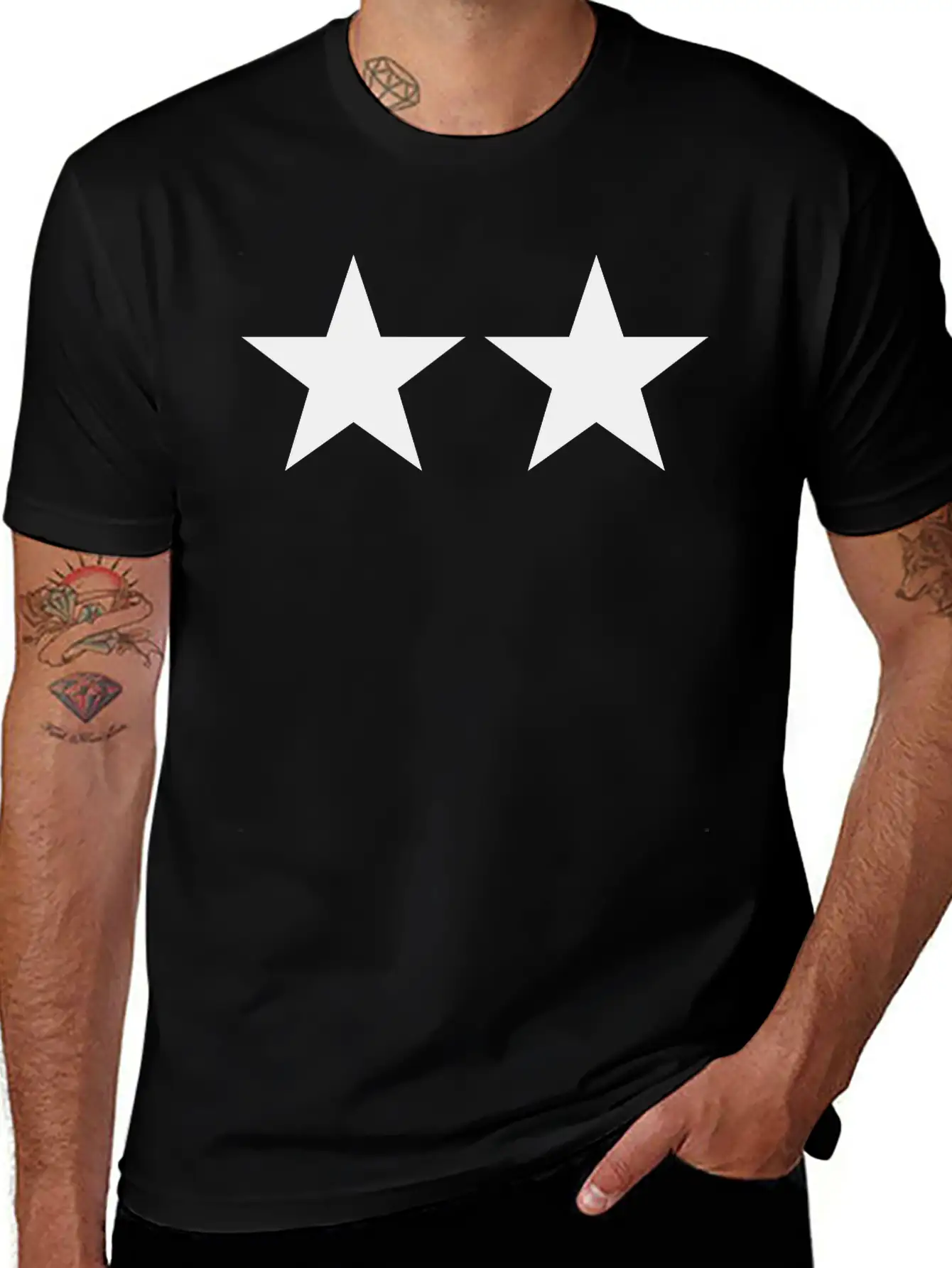 2 Stars Timeless Short Sleeve Tee – Comfy And Minimalist Design