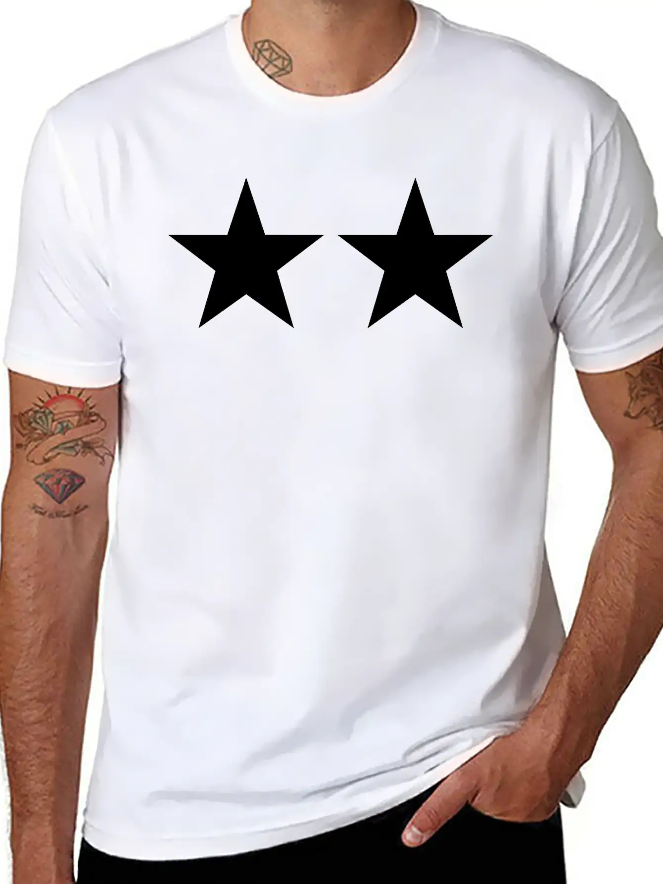 2 Stars Timeless Short Sleeve Tee – Comfy And Minimalist Design
