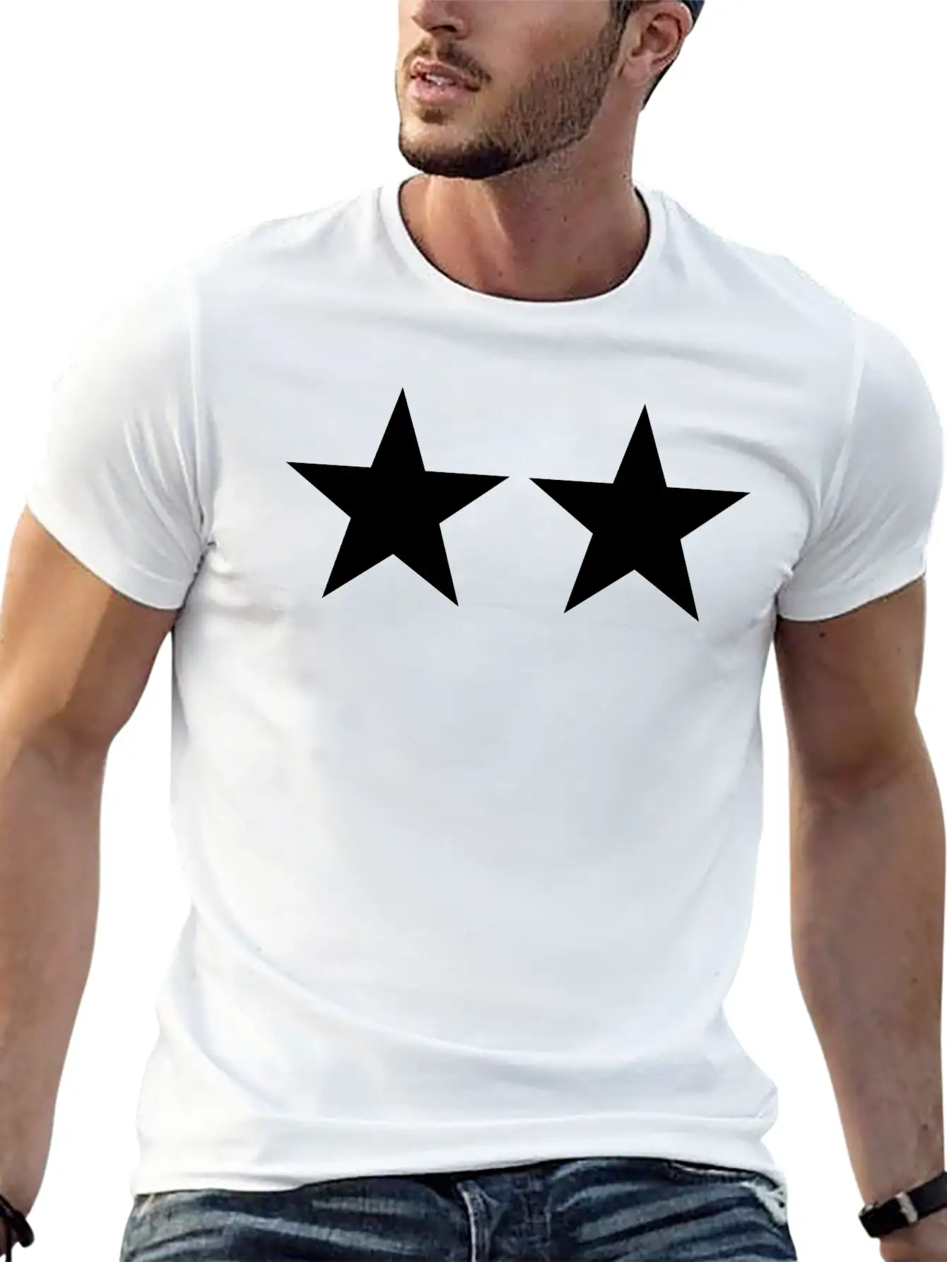 2 Stars Timeless Short Sleeve Tee – Comfy And Minimalist Design