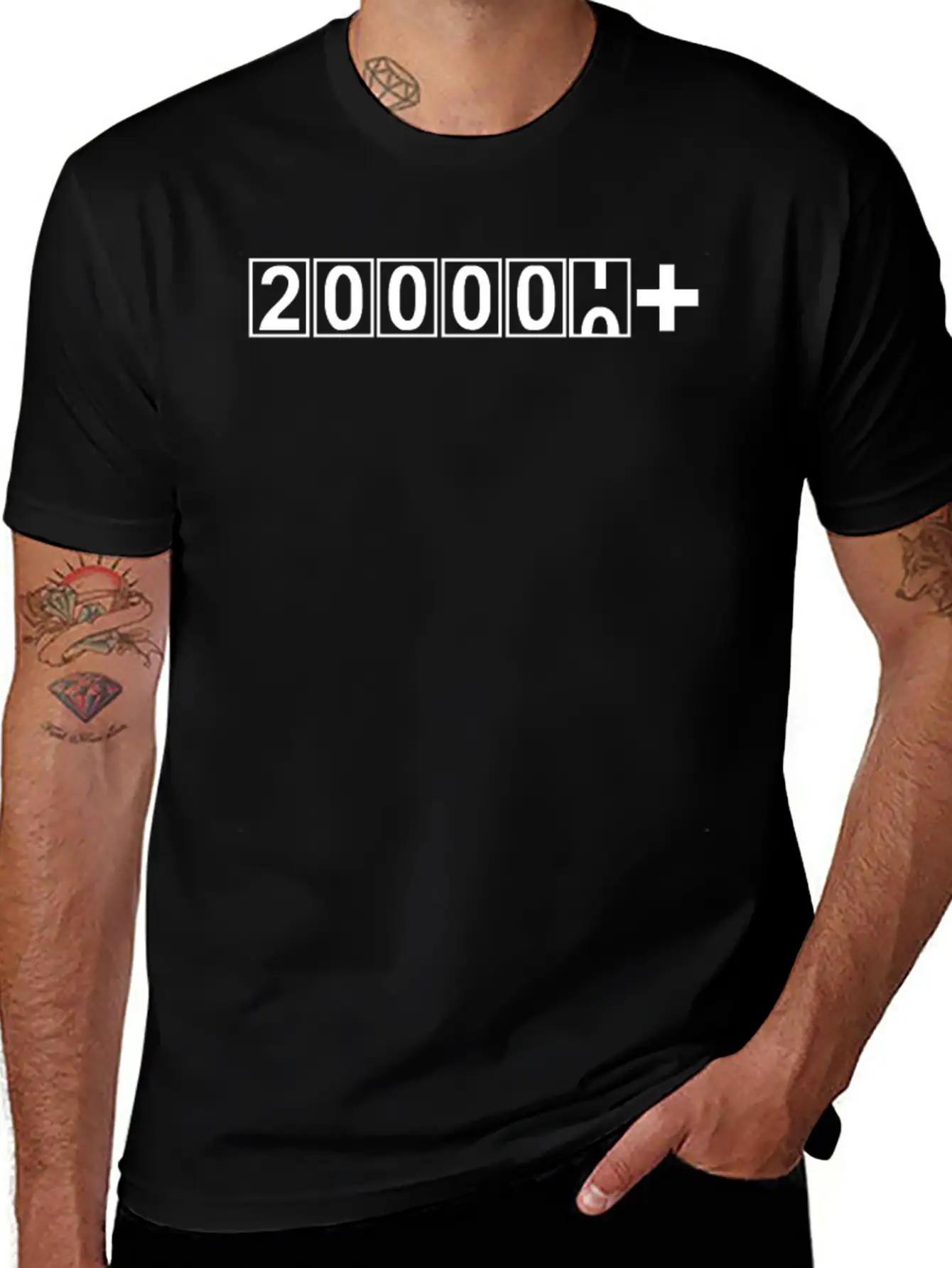 200000 Miles Sticker Vinyl Breathable Soft Cotton T-Shirt – Timeless Casual Look
