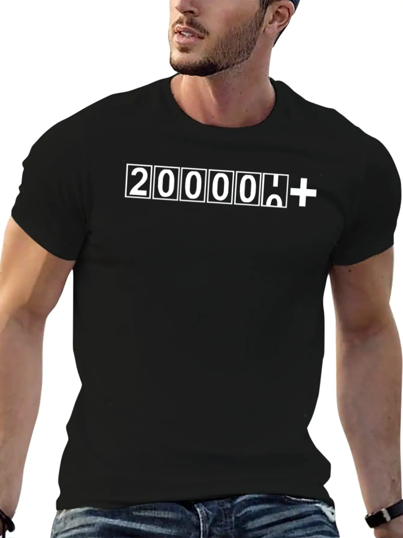 200000 Miles Sticker Vinyl Breathable Soft Cotton T-Shirt – Timeless Casual Look