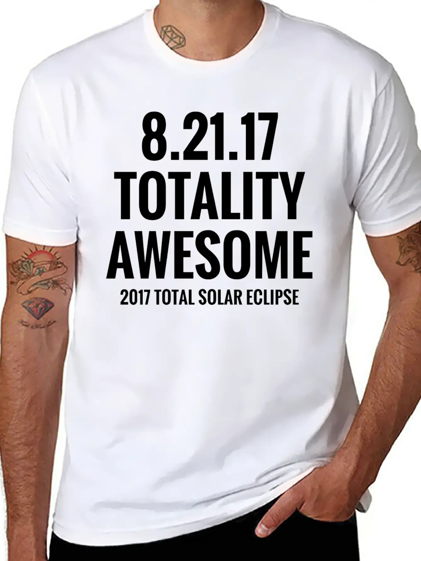 2017 Total Solar Eclipse - Totality Awesome Essential Cotton Tee For Daily Outfits – Unisex Style