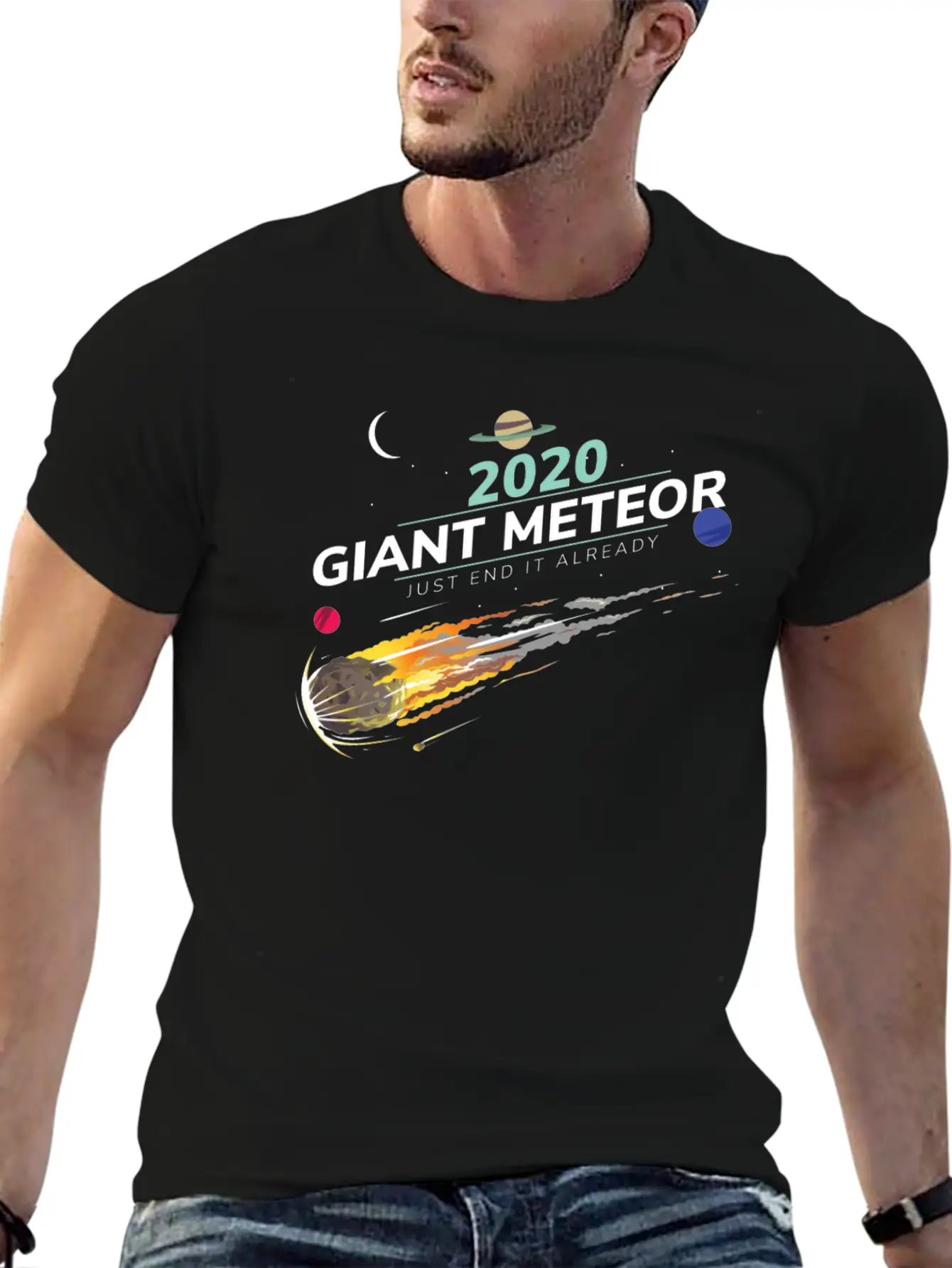 20202 Giant Meteor Just End It Already Breathable Graphic T-Shirt – Perfect For Casual Days