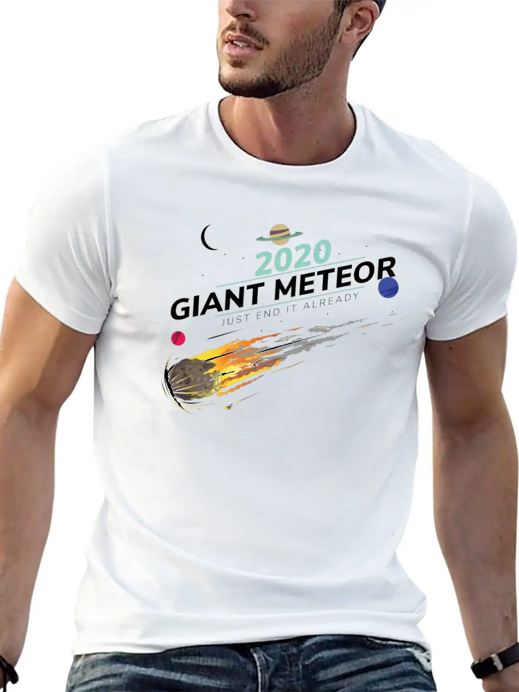20202 Giant Meteor Just End It Already Breathable Graphic T-Shirt – Perfect For Casual Days