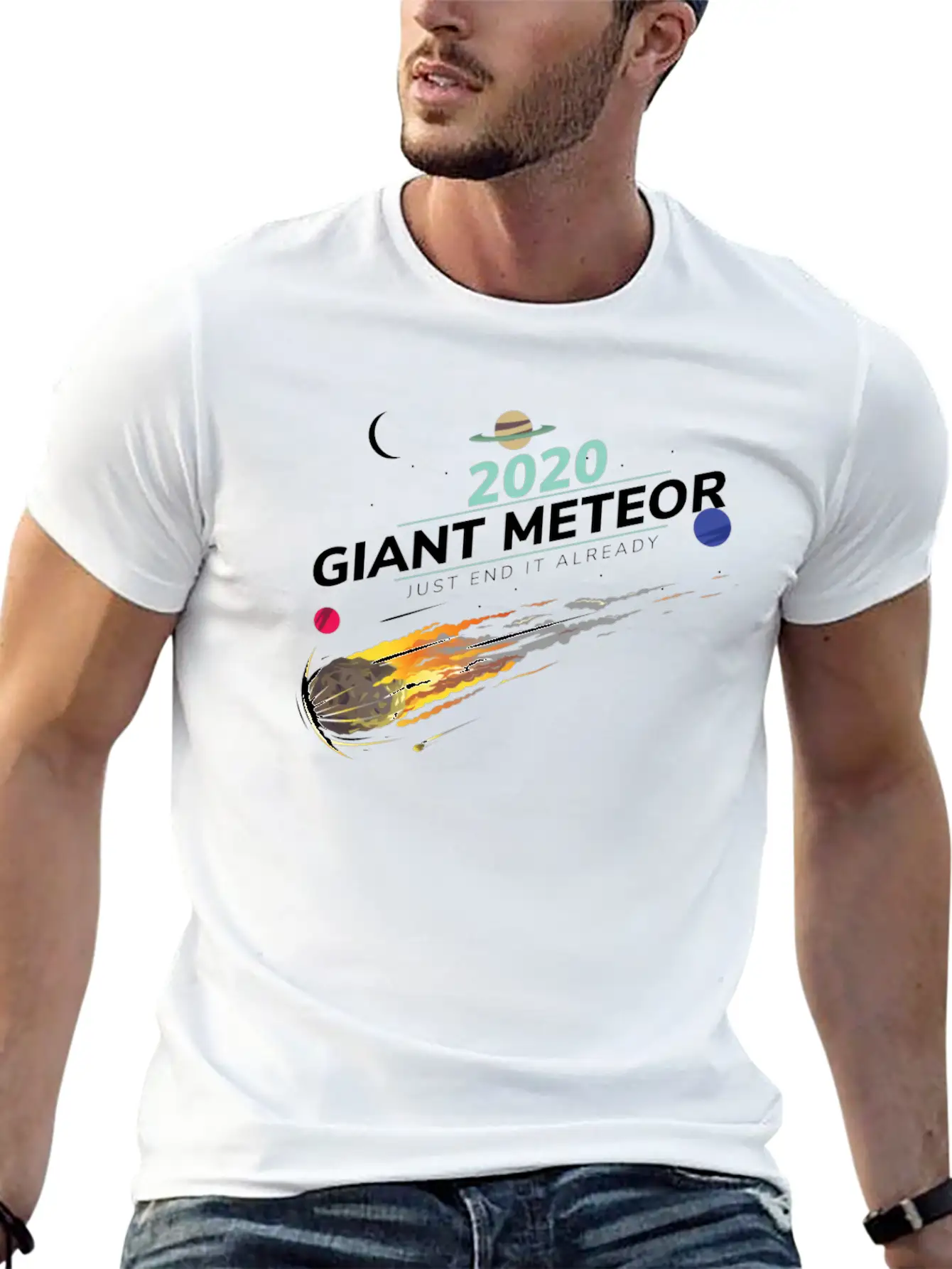 20202 Giant Meteor Just End It Already Breathable Graphic T-Shirt – Perfect For Casual Days