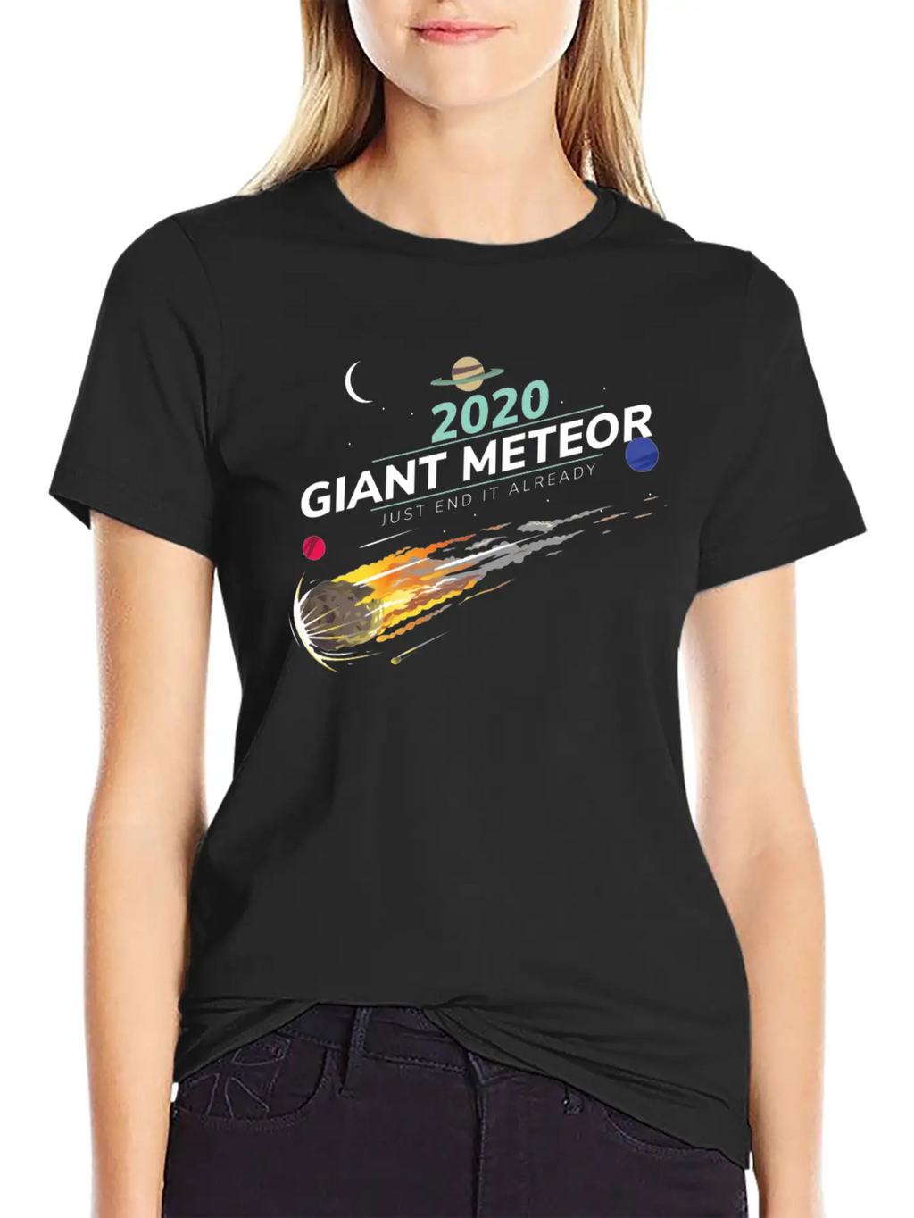 20202 Giant Meteor Just End It Already Breathable Graphic T-Shirt – Perfect For Casual Days