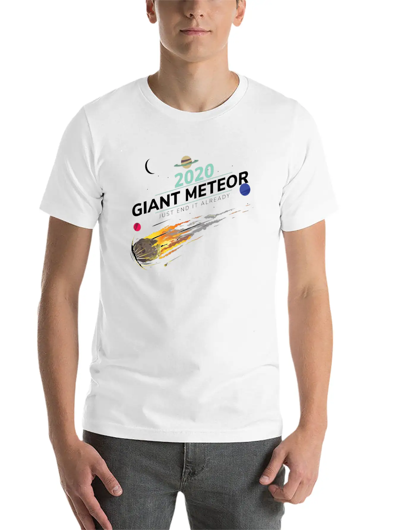 20202 Giant Meteor Just End It Already Breathable Graphic T-Shirt – Perfect For Casual Days