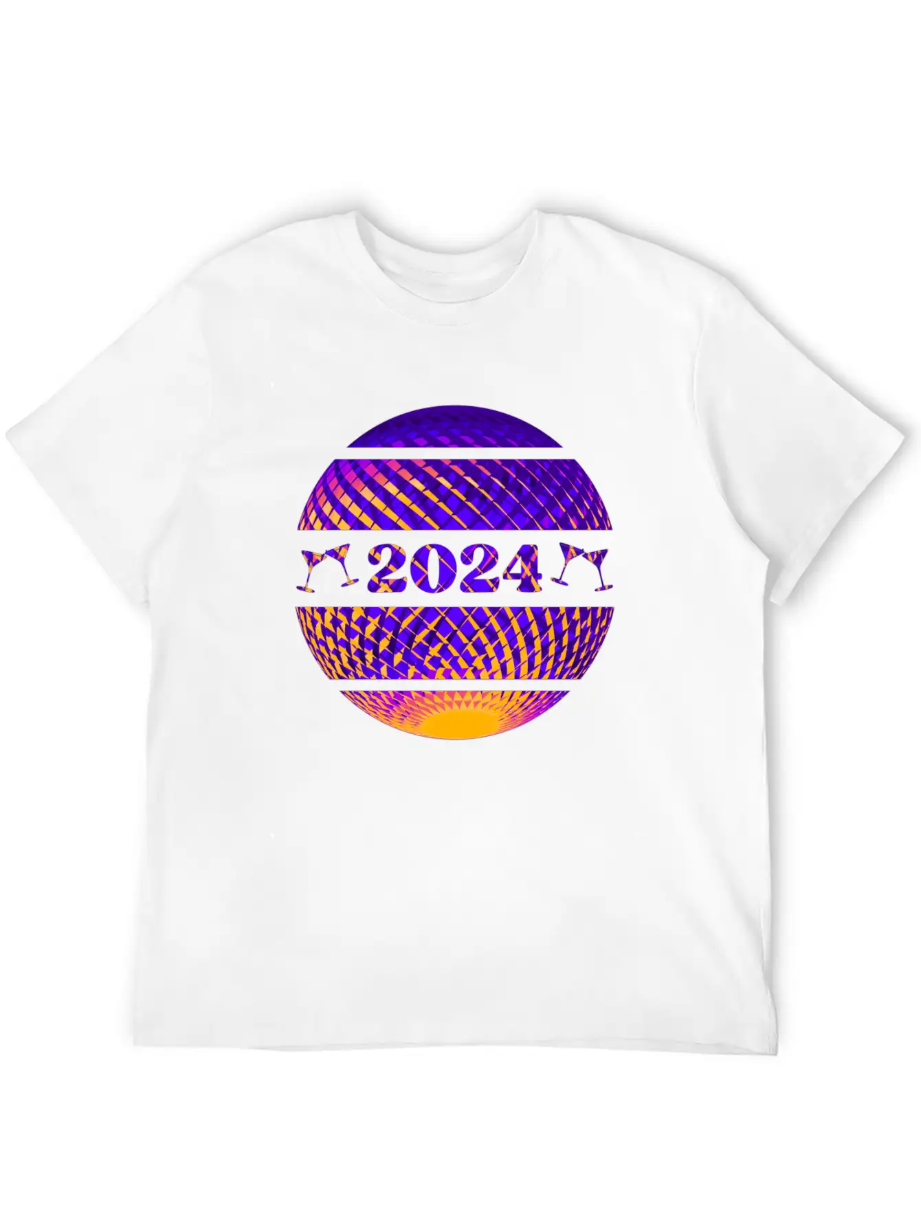 2024 Disco Ball In Colors Timeless Short Sleeve Tee – Comfy And Minimalist Design