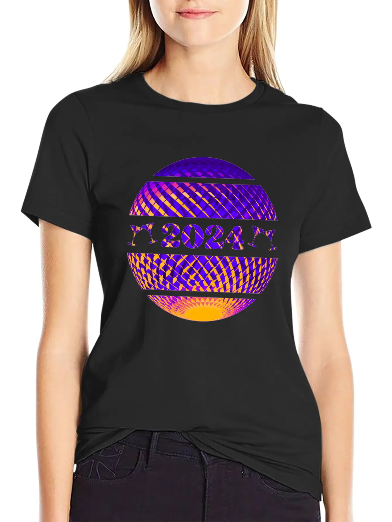 2024 Disco Ball In Colors Timeless Short Sleeve Tee – Comfy And Minimalist Design