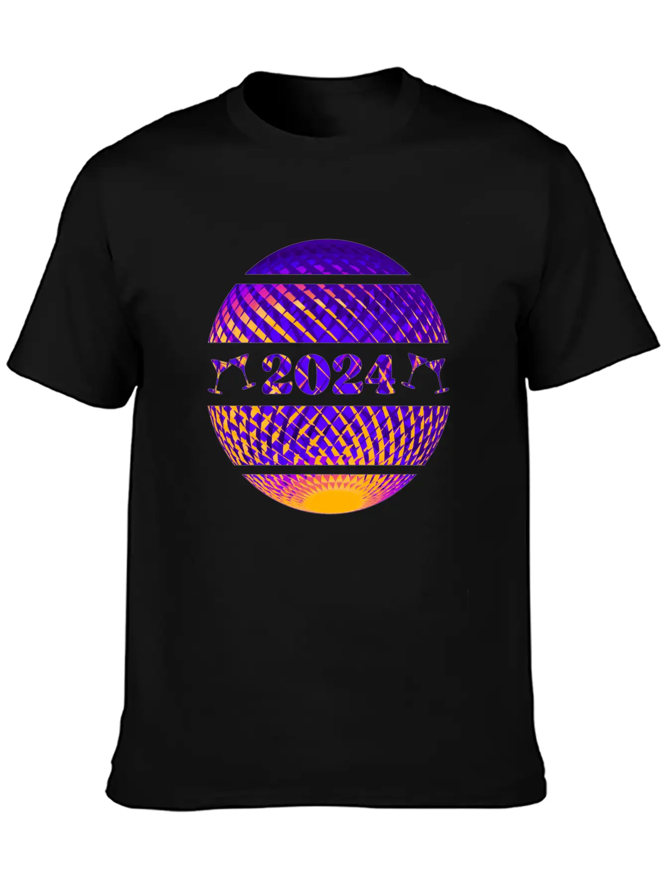 2024 Disco Ball In Colors Timeless Short Sleeve Tee – Comfy And Minimalist Design