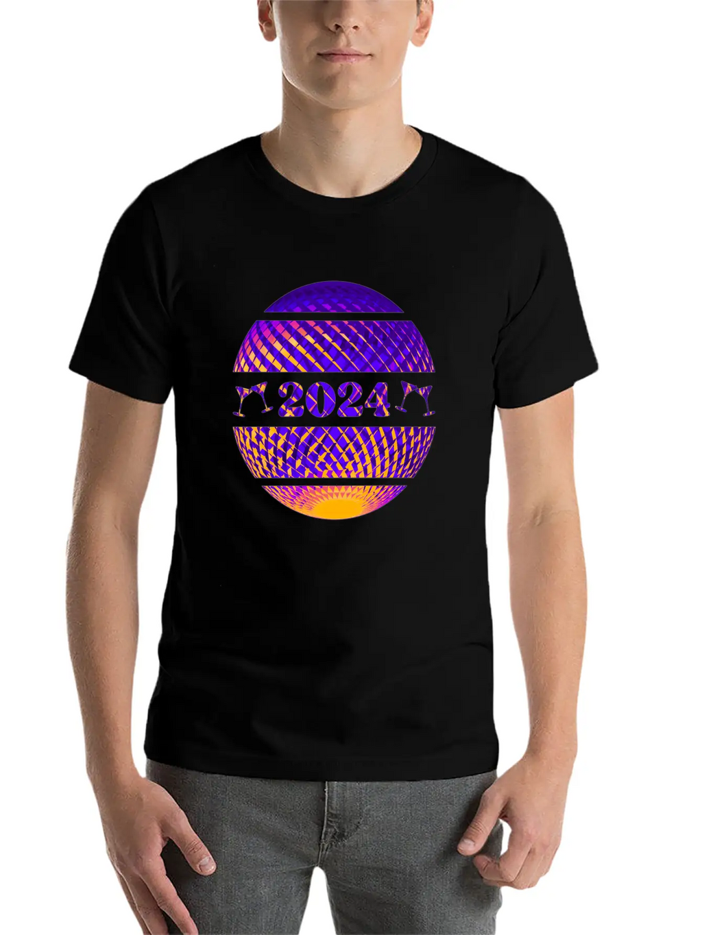 2024 Disco Ball In Colors Timeless Short Sleeve Tee – Comfy And Minimalist Design