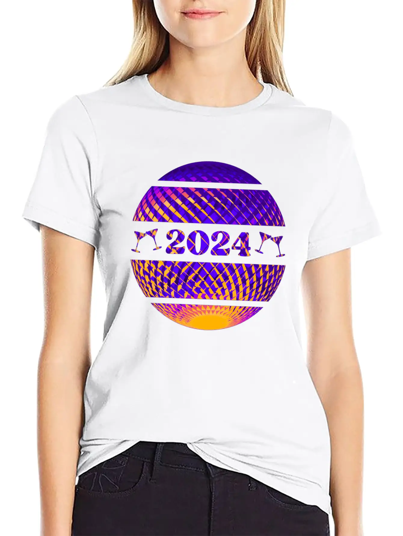 2024 Disco Ball In Colors Timeless Short Sleeve Tee – Comfy And Minimalist Design
