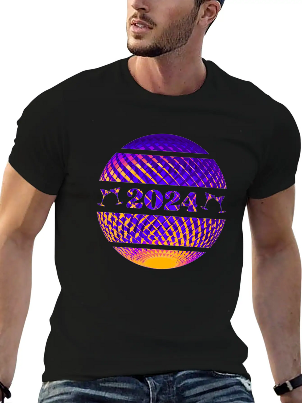 2024 Disco Ball In Colors Timeless Short Sleeve Tee – Comfy And Minimalist Design