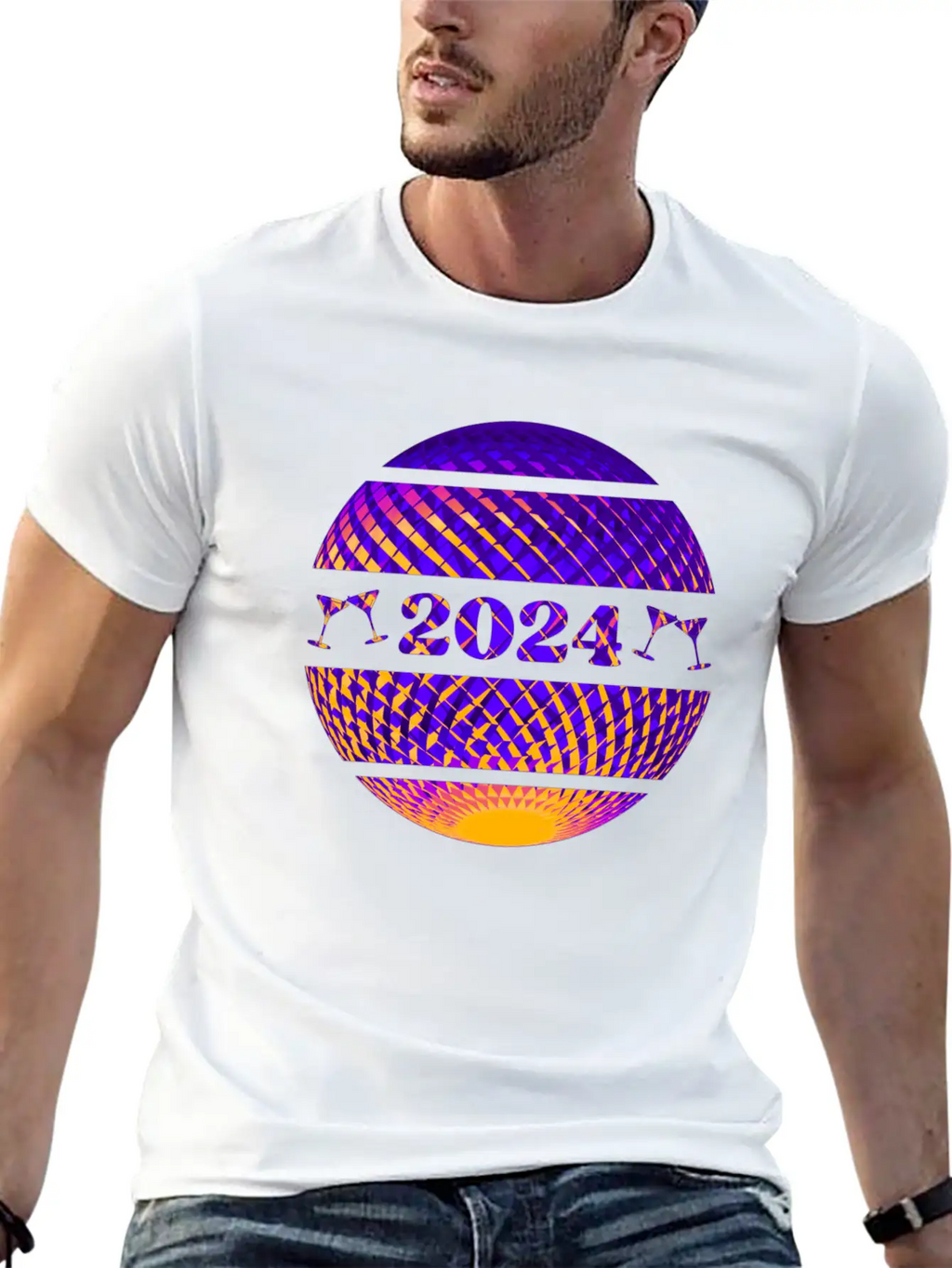 2024 Disco Ball In Colors Timeless Short Sleeve Tee – Comfy And Minimalist Design
