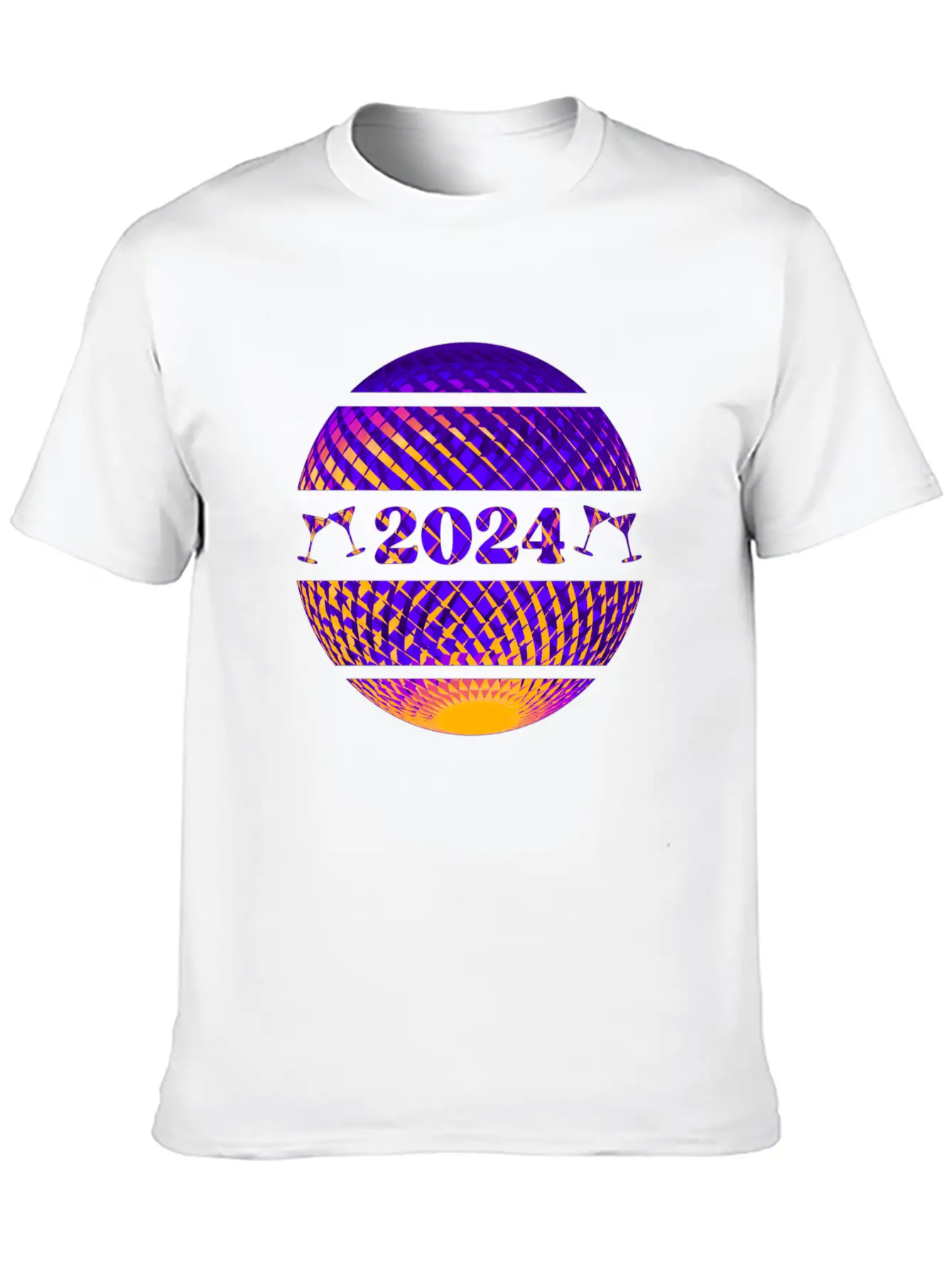 2024 Disco Ball In Colors Timeless Short Sleeve Tee – Comfy And Minimalist Design