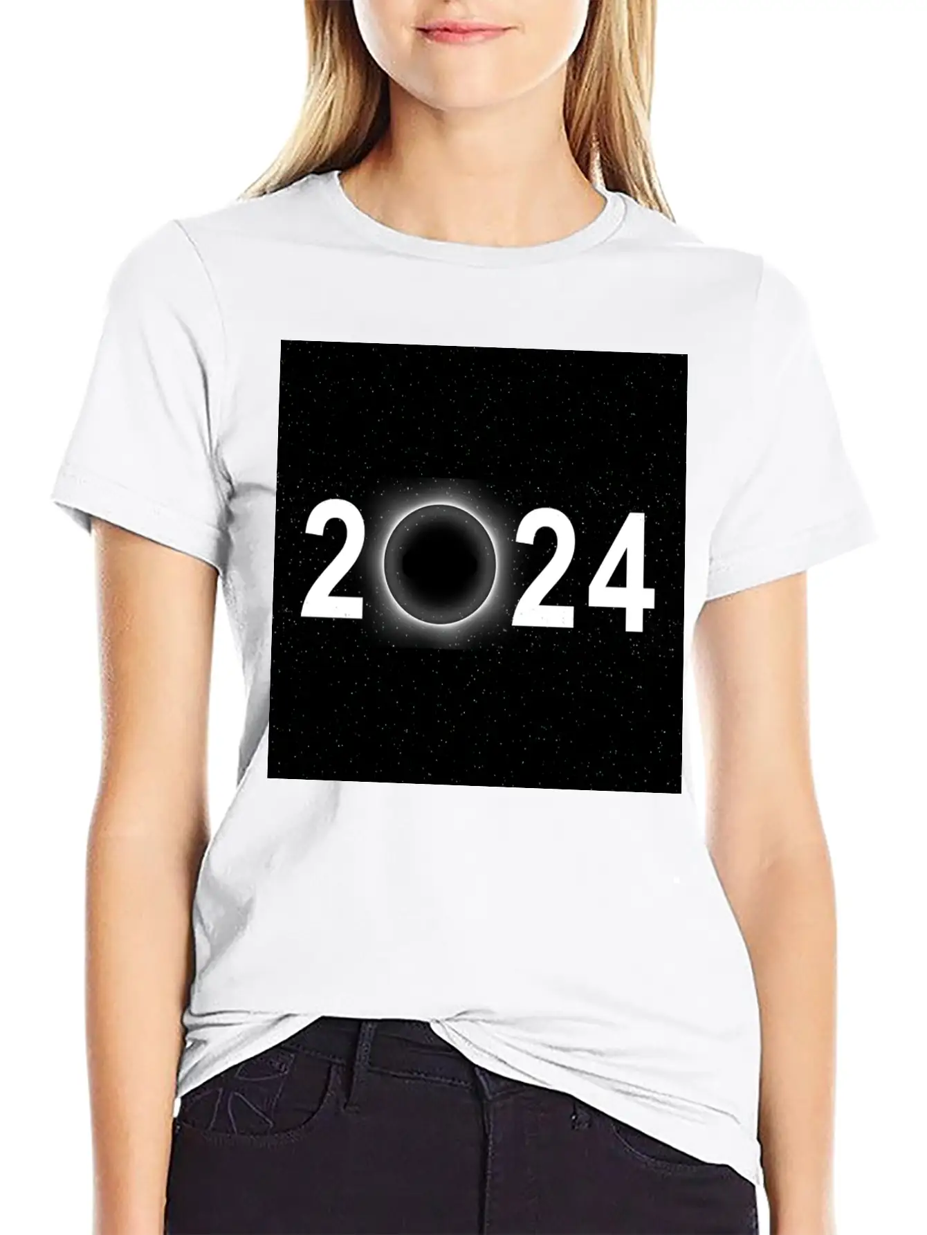 2024 Eclipse Poster Wall Art Souvenir Memento Unisex Casual T-Shirt – Clean Design For Daily Comfort