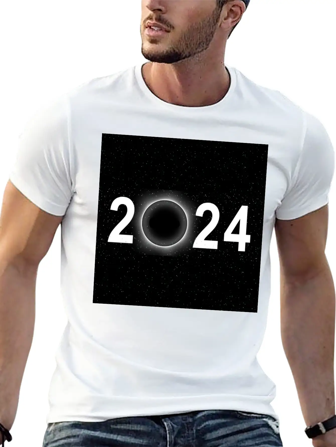 2024 Eclipse Poster Wall Art Souvenir Memento Unisex Casual T-Shirt – Clean Design For Daily Comfort