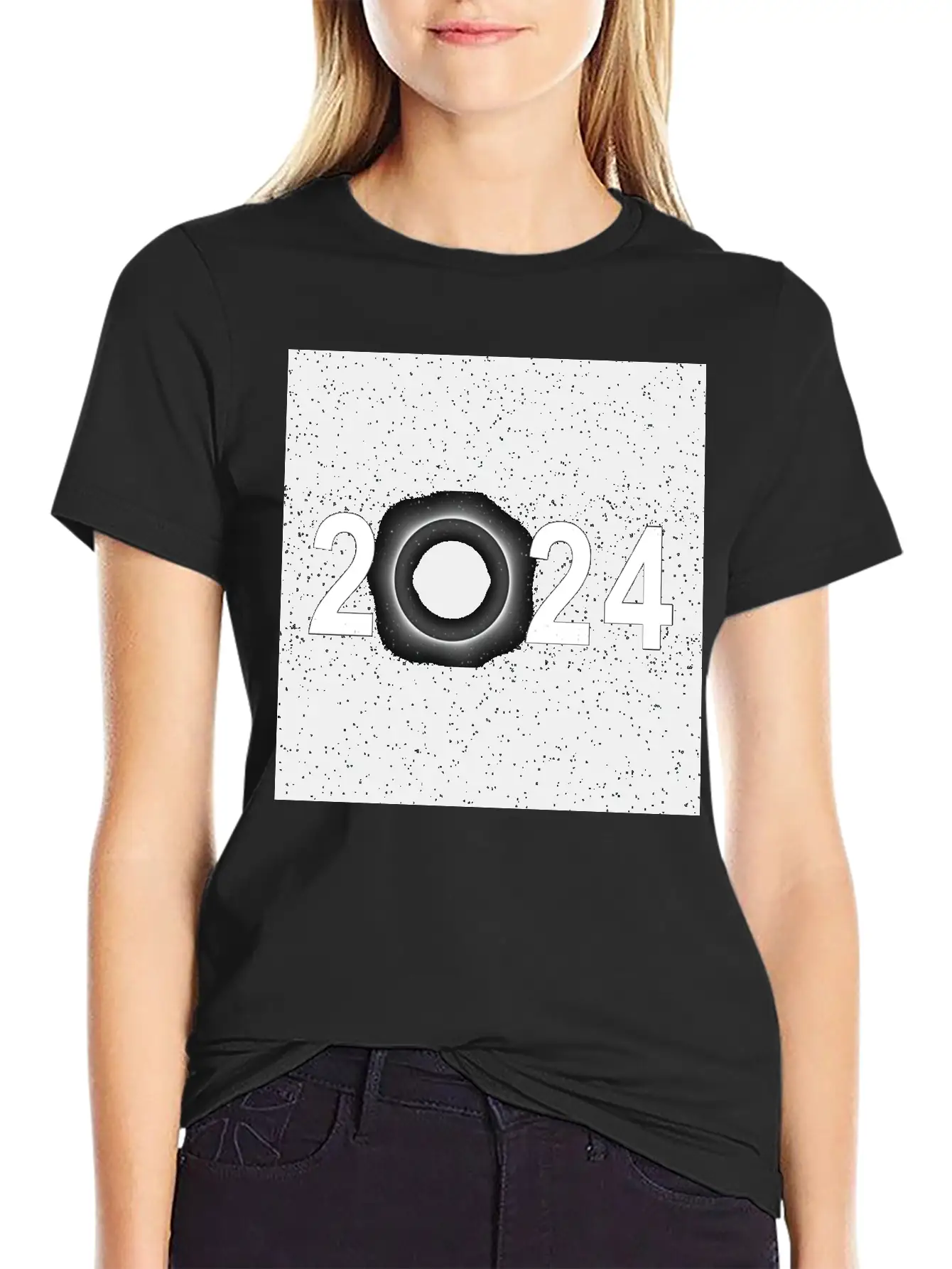 2024 Eclipse Poster Wall Art Souvenir Memento Unisex Casual T-Shirt – Clean Design For Daily Comfort