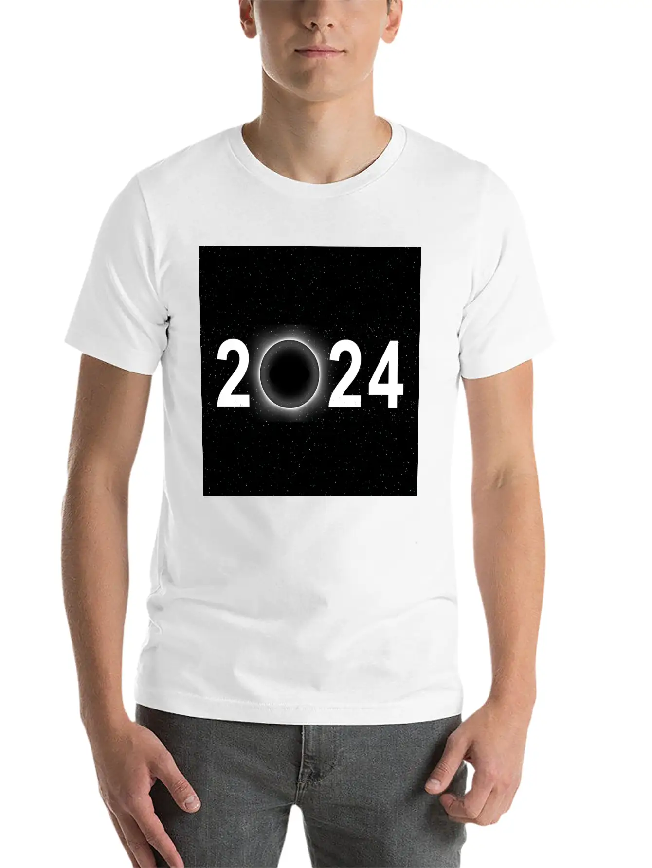 2024 Eclipse Poster Wall Art Souvenir Memento Unisex Casual T-Shirt – Clean Design For Daily Comfort