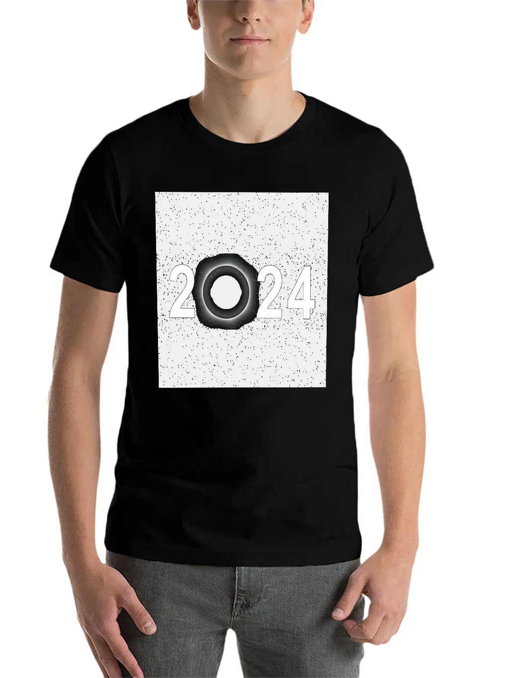 2024 Eclipse Poster Wall Art Souvenir Memento Unisex Casual T-Shirt – Clean Design For Daily Comfort