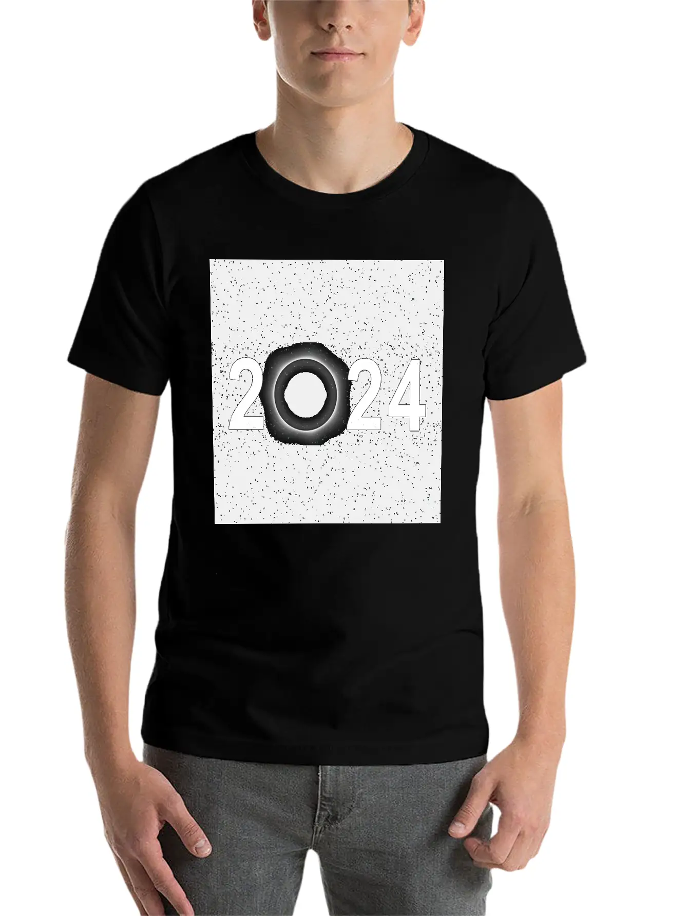 2024 Eclipse Poster Wall Art Souvenir Memento Unisex Casual T-Shirt – Clean Design For Daily Comfort