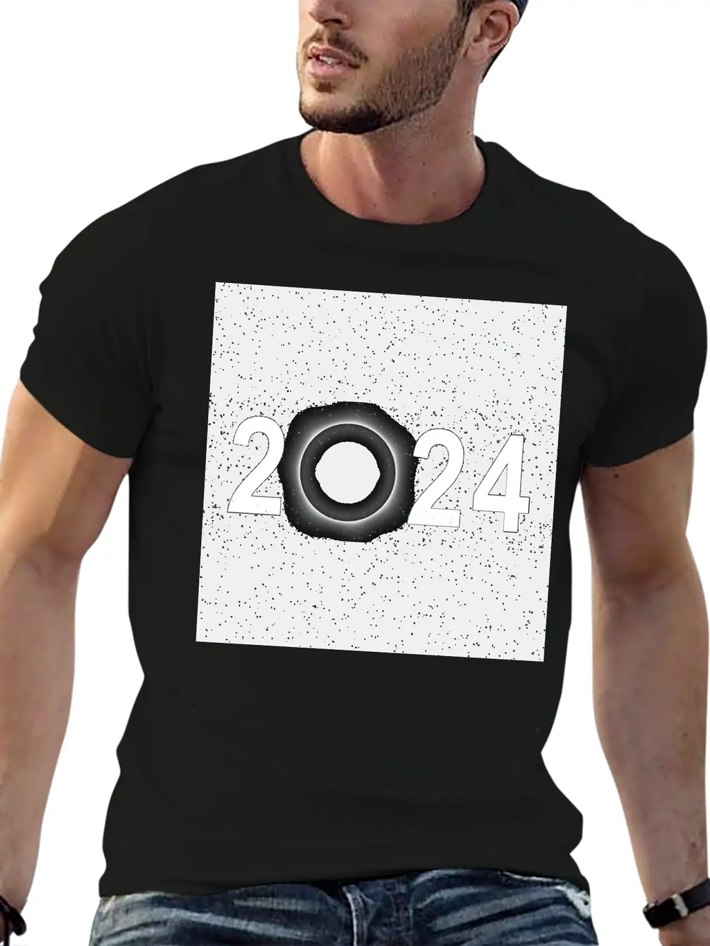 2024 Eclipse Poster Wall Art Souvenir Memento Unisex Casual T-Shirt – Clean Design For Daily Comfort