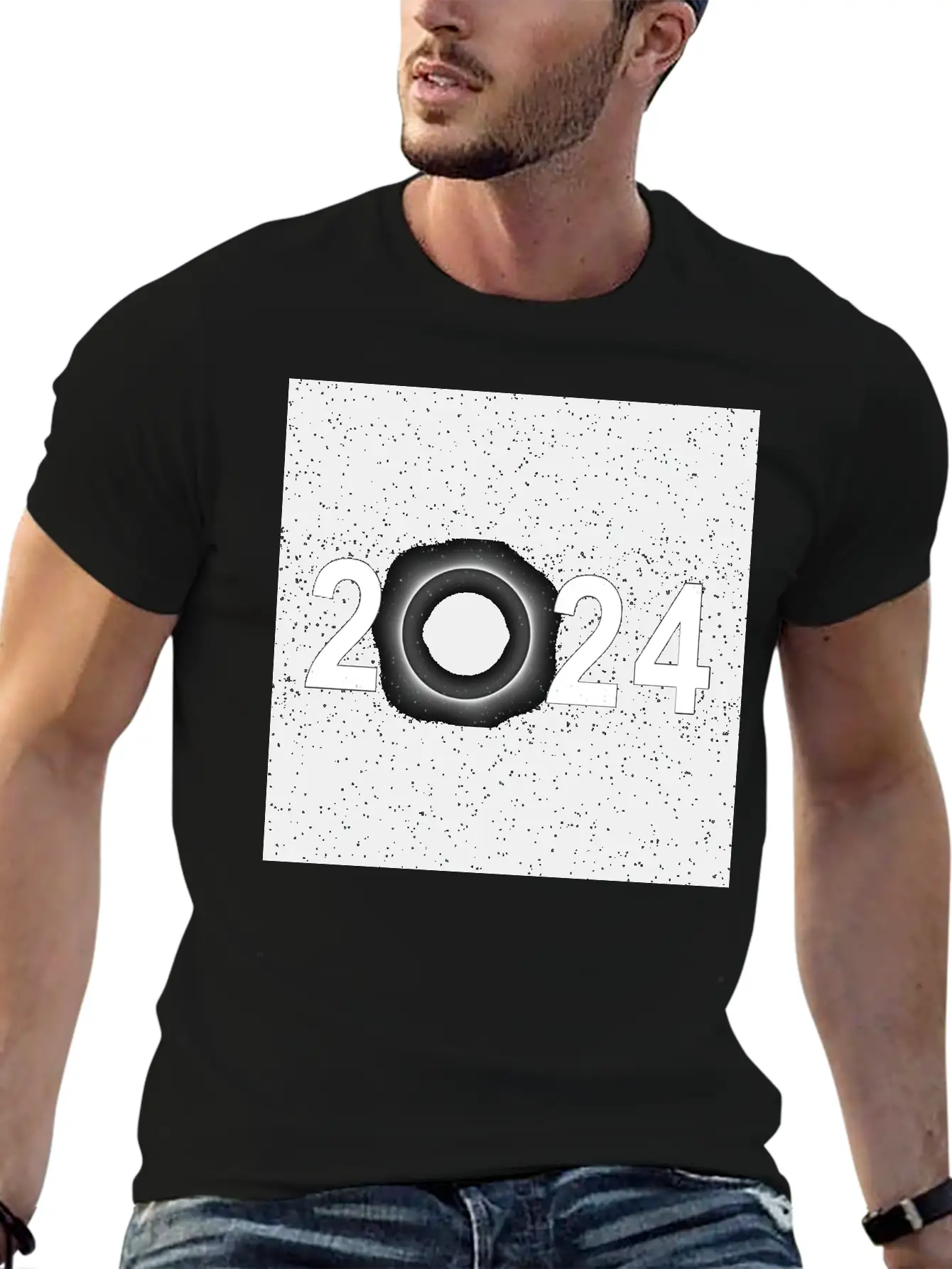 2024 Eclipse Poster Wall Art Souvenir Memento Unisex Casual T-Shirt – Clean Design For Daily Comfort