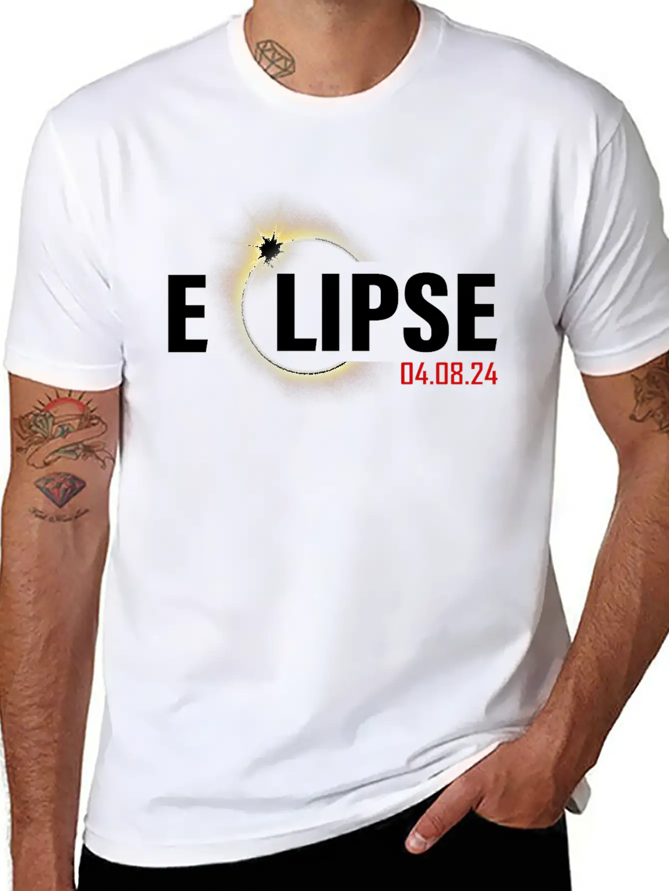 2024 Solar Eclipse April 8, 2024 Solar Eclipse Basic Graphic T-Shirt – Daily Comfort In Soft Cotton