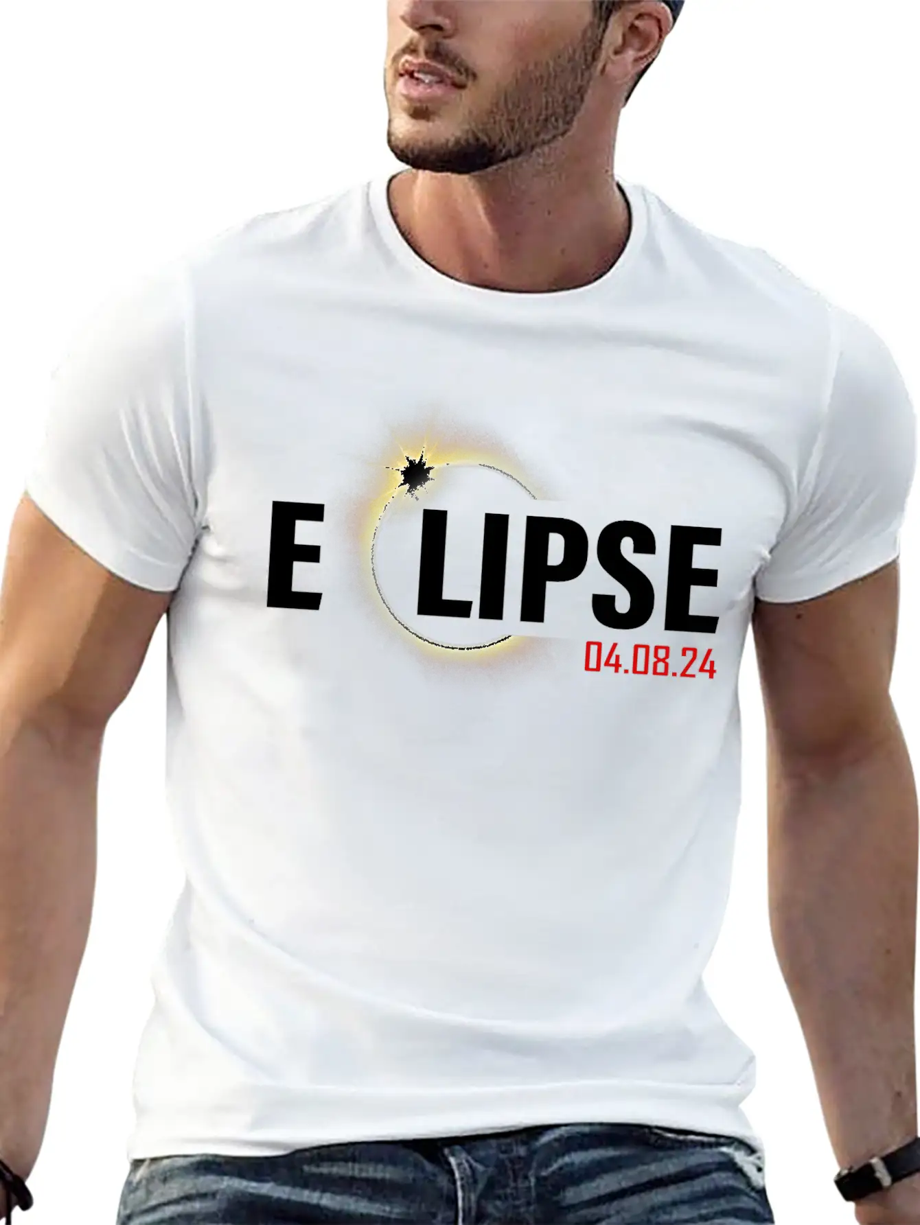 2024 Solar Eclipse April 8, 2024 Solar Eclipse Basic Graphic T-Shirt – Daily Comfort In Soft Cotton