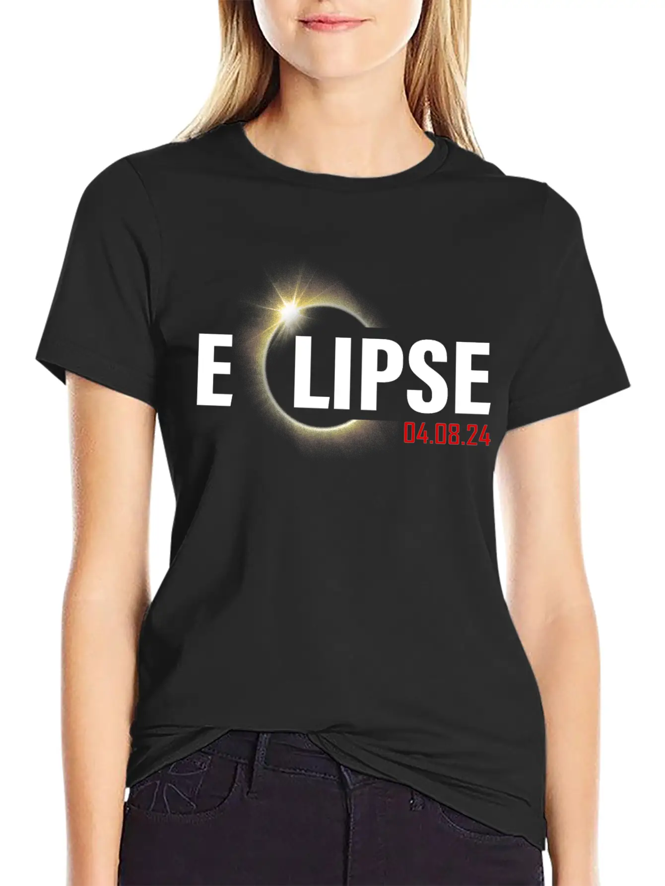 2024 Solar Eclipse April 8, 2024 Solar Eclipse Basic Graphic T-Shirt – Daily Comfort In Soft Cotton