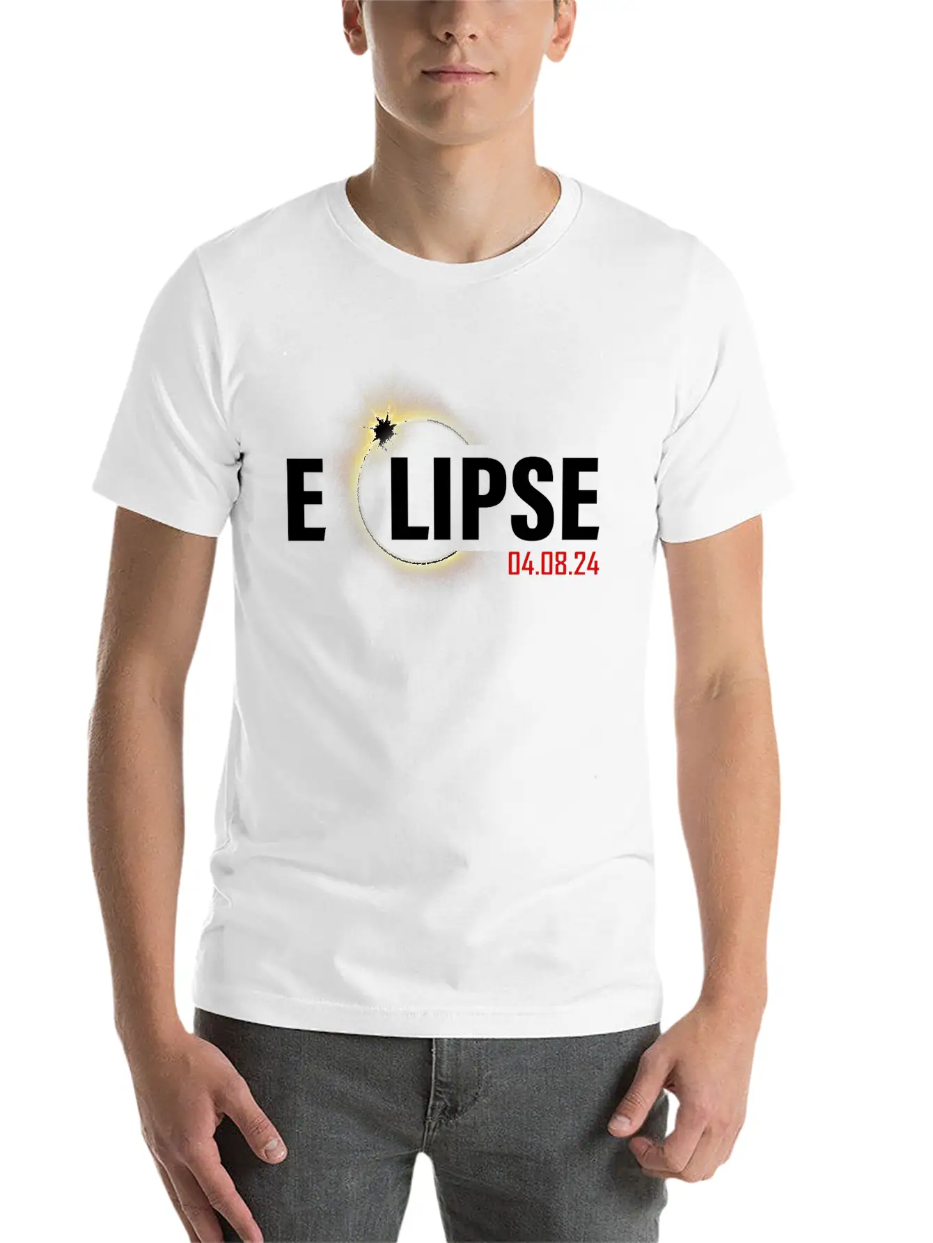2024 Solar Eclipse April 8, 2024 Solar Eclipse Basic Graphic T-Shirt – Daily Comfort In Soft Cotton