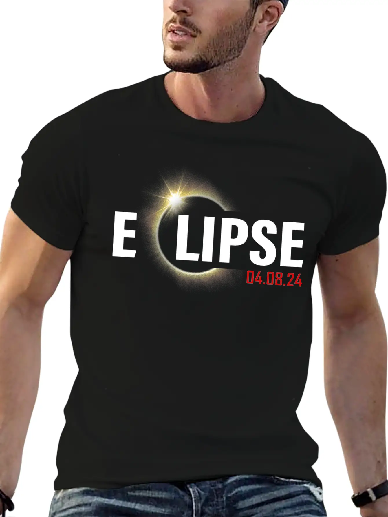 2024 Solar Eclipse April 8, 2024 Solar Eclipse Basic Graphic T-Shirt – Daily Comfort In Soft Cotton