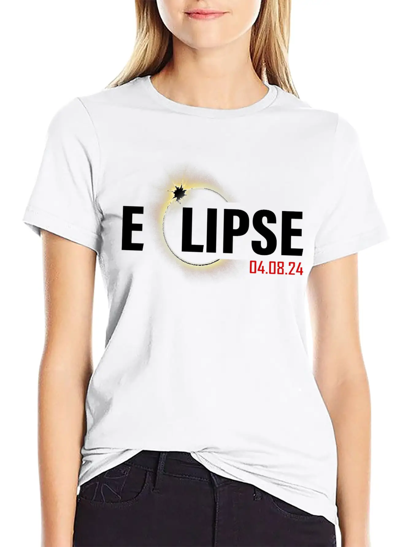2024 Solar Eclipse April 8, 2024 Solar Eclipse Basic Graphic T-Shirt – Daily Comfort In Soft Cotton