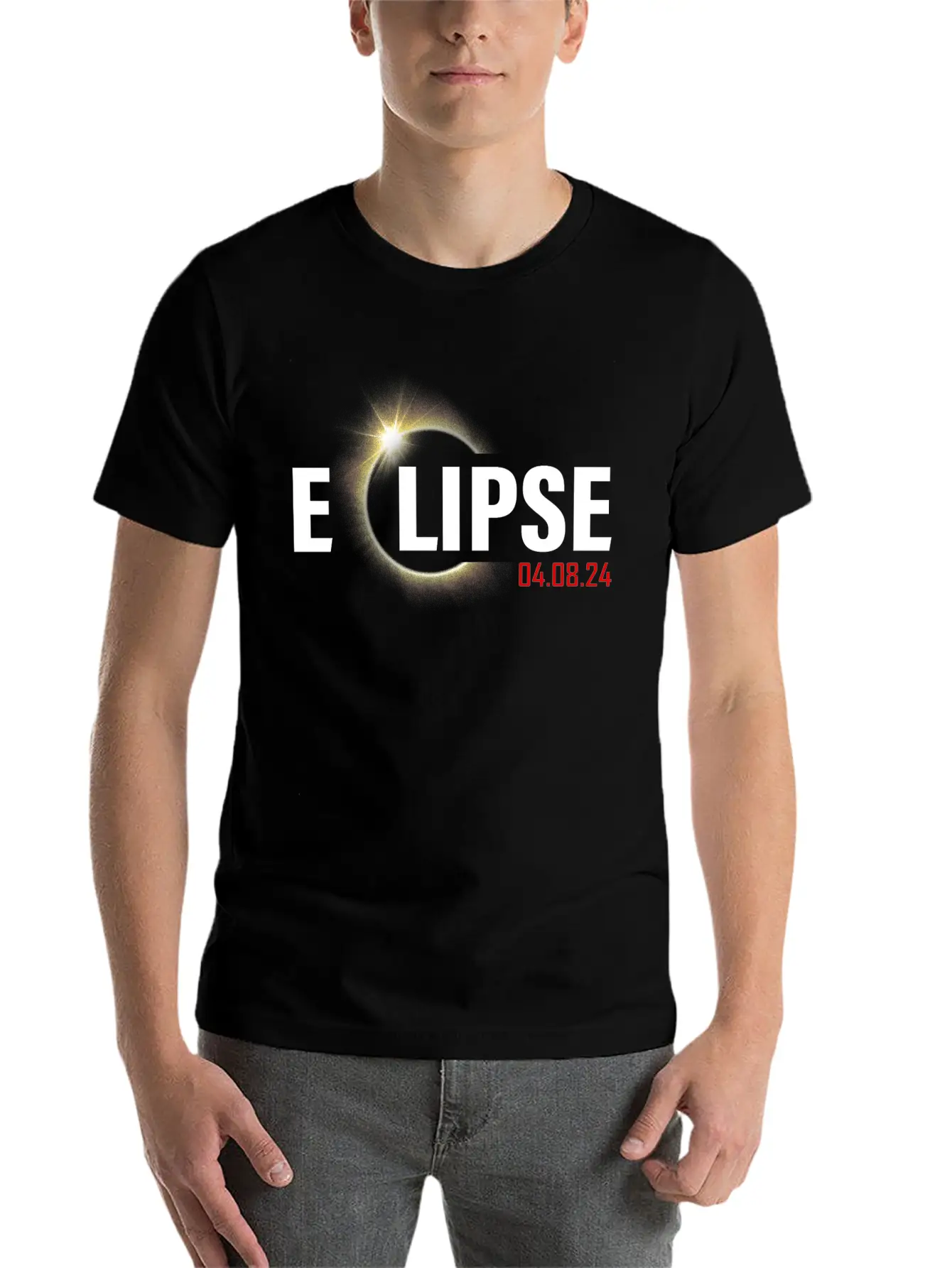 2024 Solar Eclipse April 8, 2024 Solar Eclipse Basic Graphic T-Shirt – Daily Comfort In Soft Cotton