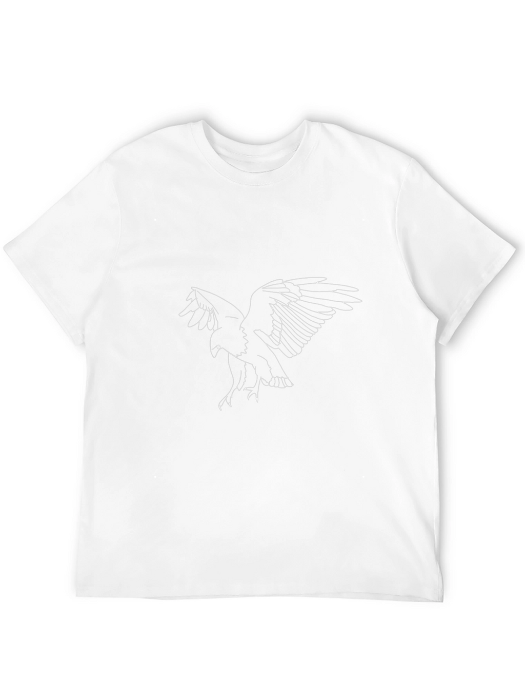 Eagle Line Art Black T-Shirt