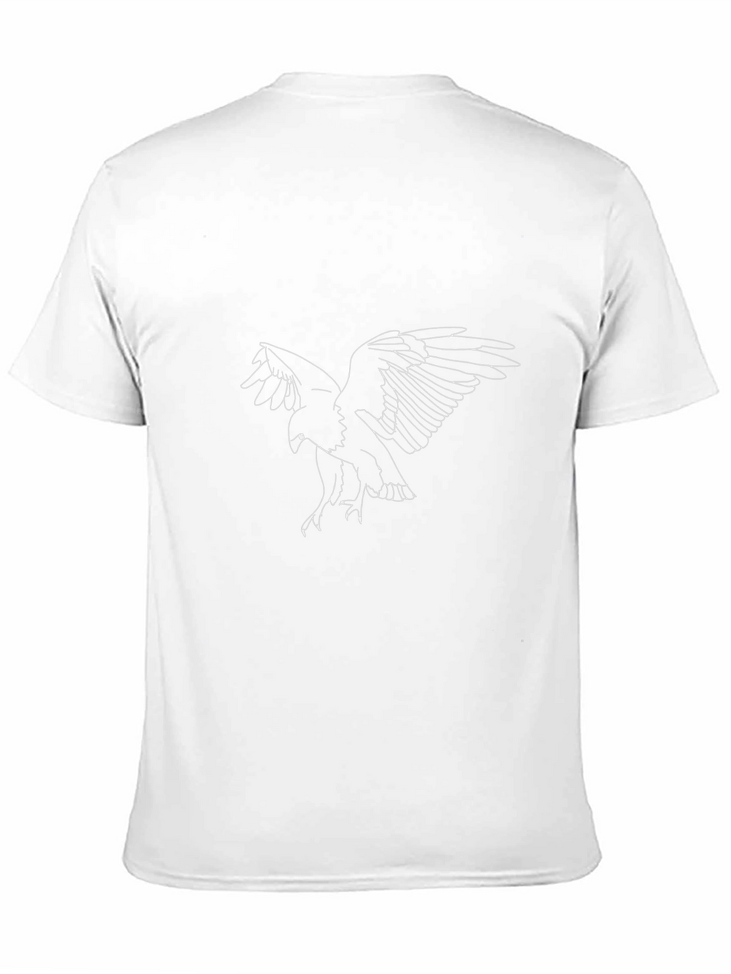 Eagle Line Art Black T-Shirt