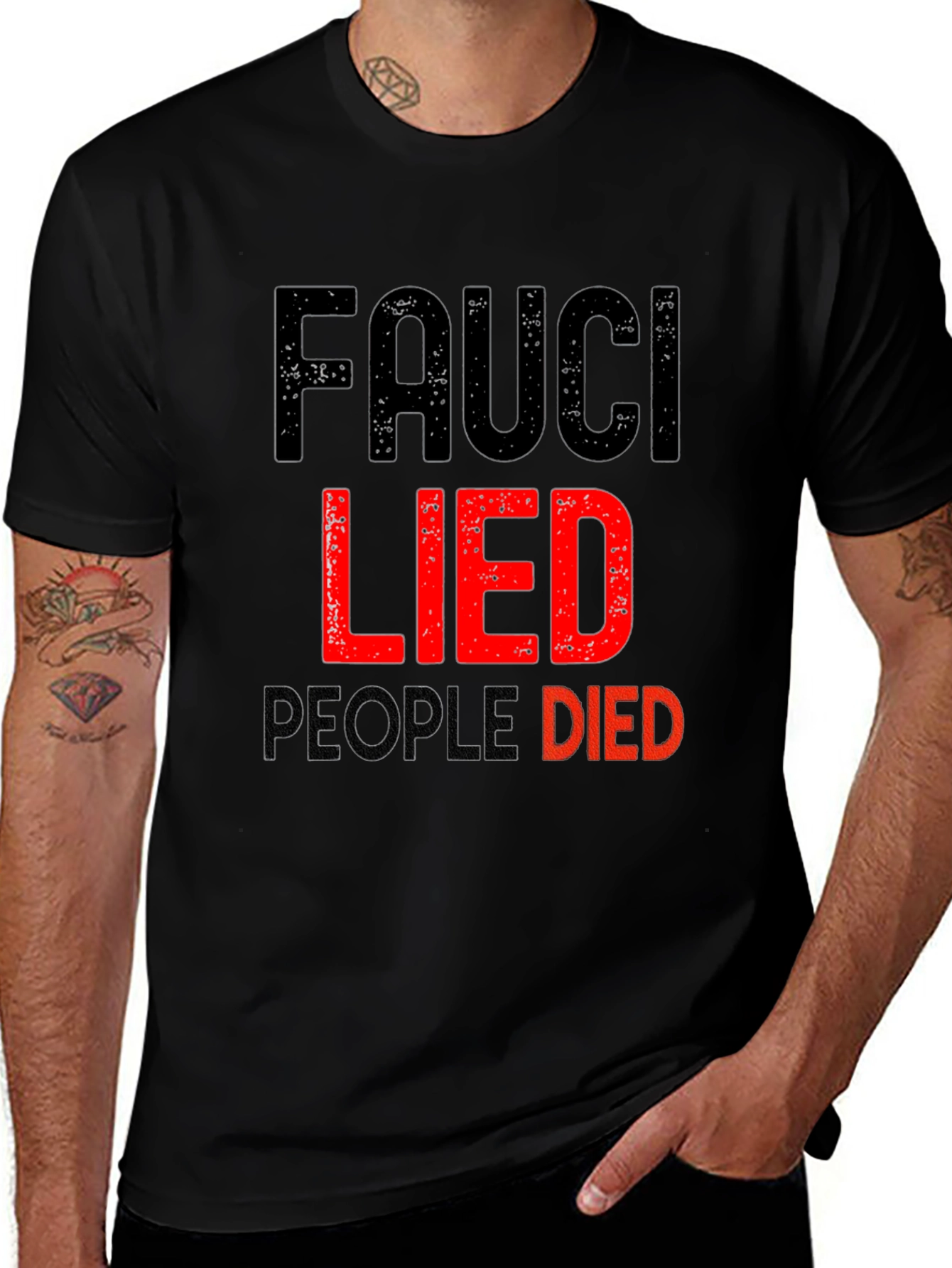 Fauci Lied People Died Graphic T-Shirt