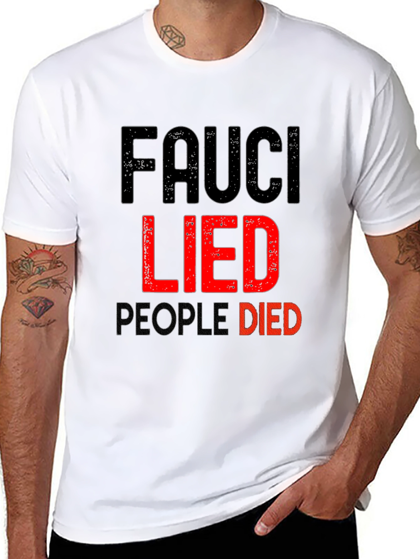 Fauci Lied People Died Graphic T-Shirt